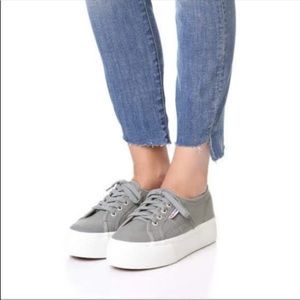 Gray Superga Platform